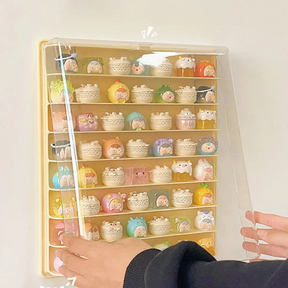 

Acrylic 8 Layers Display Cabinet Wall Mounted Transparent Lid Dolls Showing Box Dustproof Large Capacity Figures Storage Cabinet