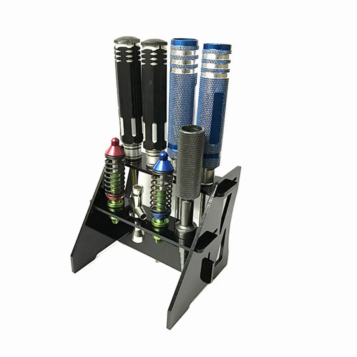 R/C Screwdriver Shelf Tools Kit Stand Holder FPV Tool Storage Rack 8 Holes for RC Model Car Boat Helicopter Quadcopter Drone FPV