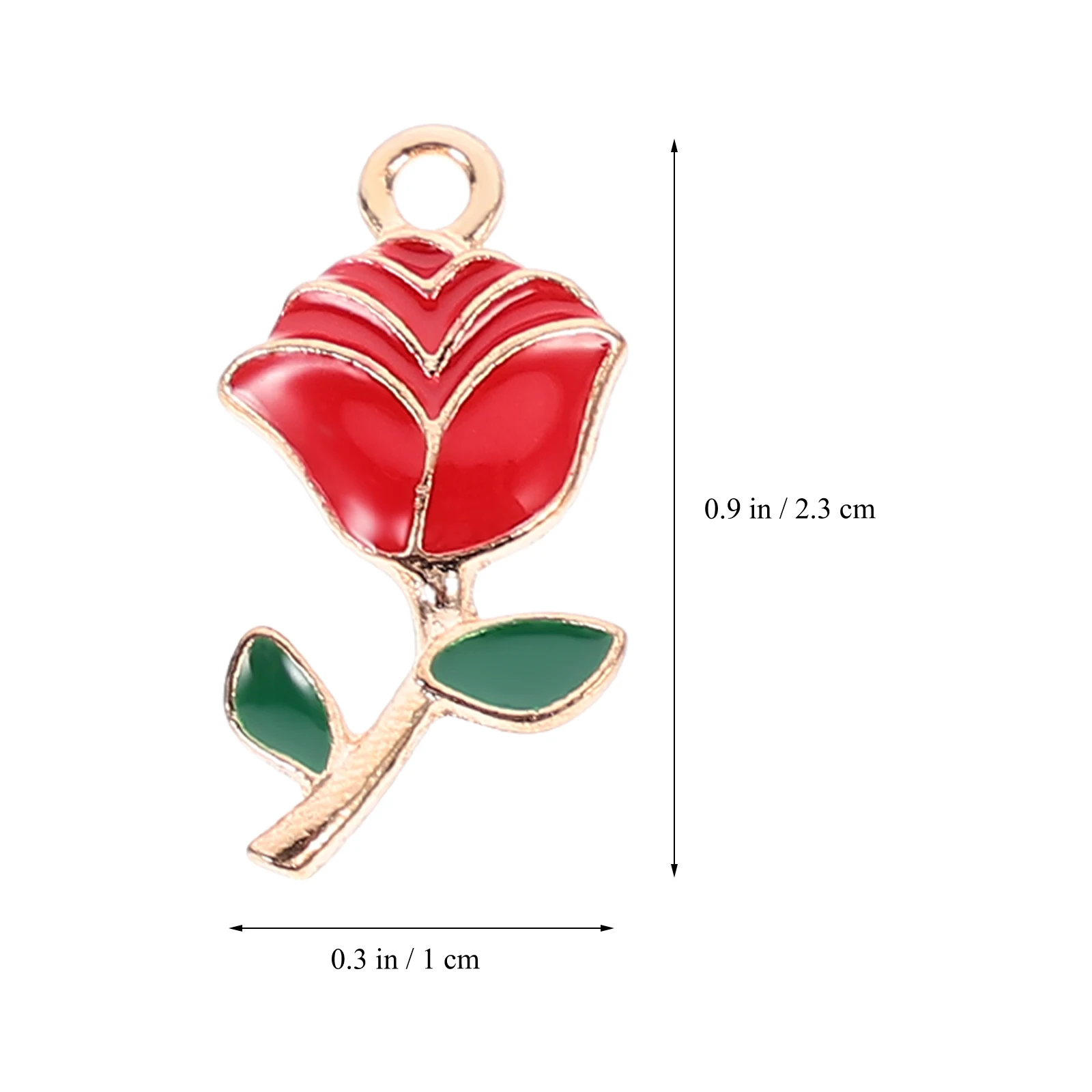 

20 Pcs Large Rose Red Pendant Zinc Alloy Jewelry Accessories DIY Bracelet Necklace Craft Supply Girls Adorable naments