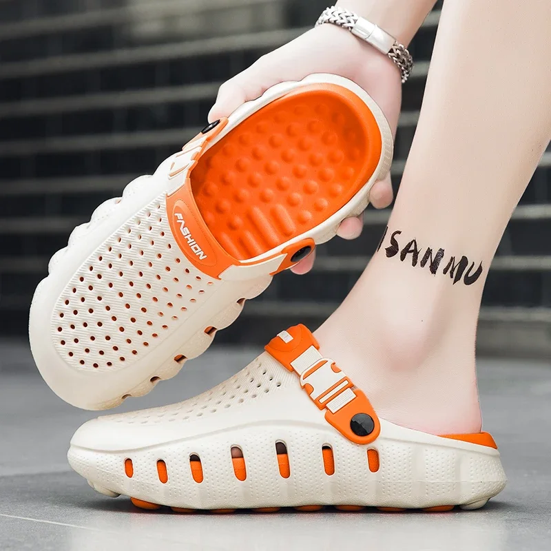 Outdoor Beach Exclusive Summer Massage Slippers Raised Massage Nodule Design Non Slip Thickened Sole Daily Travel Casual Walking