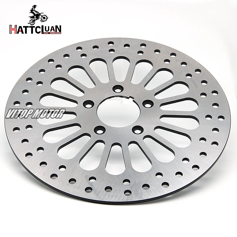 HATTCLUAN Motorcycle 292mm Dia Rear Brake Disc Rotor for Harley Touring Softail Sportster Dyna Models 1984-2013