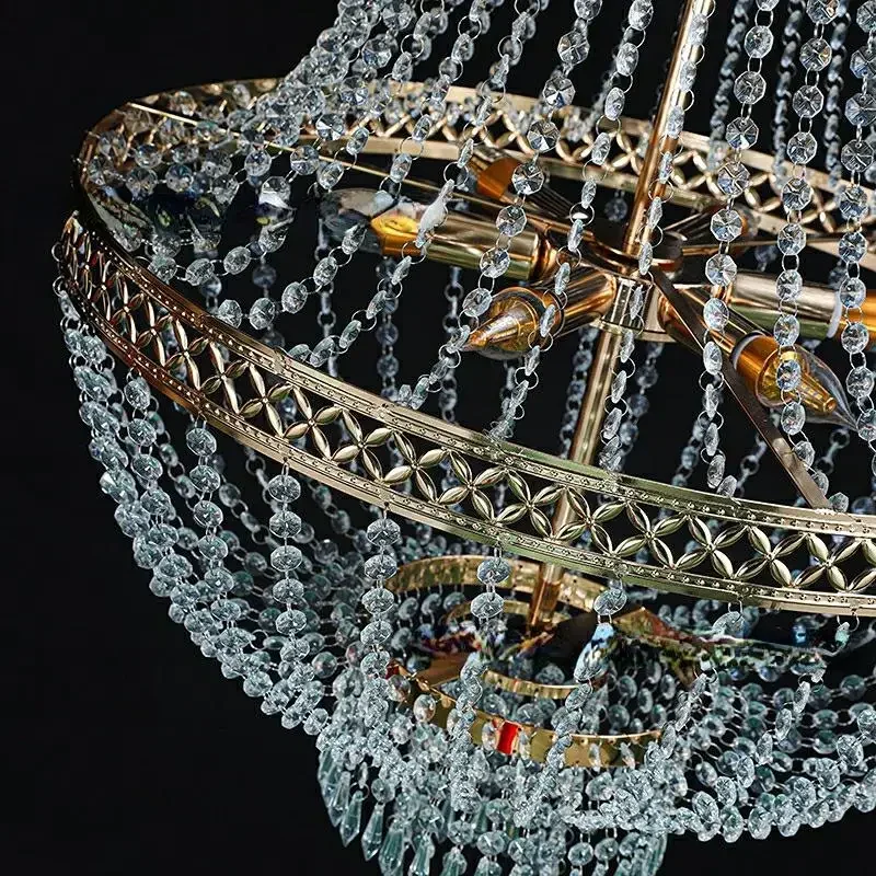240cm/7,9ft Gebogener Metall-Halbbogen-Ständer mit Kristall-Kronleuchter-Set Tischdekoration zum Aufhängen für Hochzeit Bankett Veranstaltung – Detail 10
