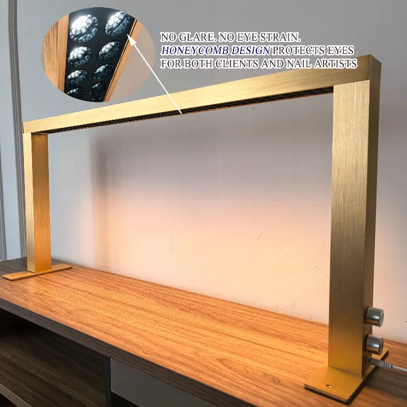 Ultra-wide 48W gold square foldable LED desk lamp large size desk eyelash extension beauty nail lamp