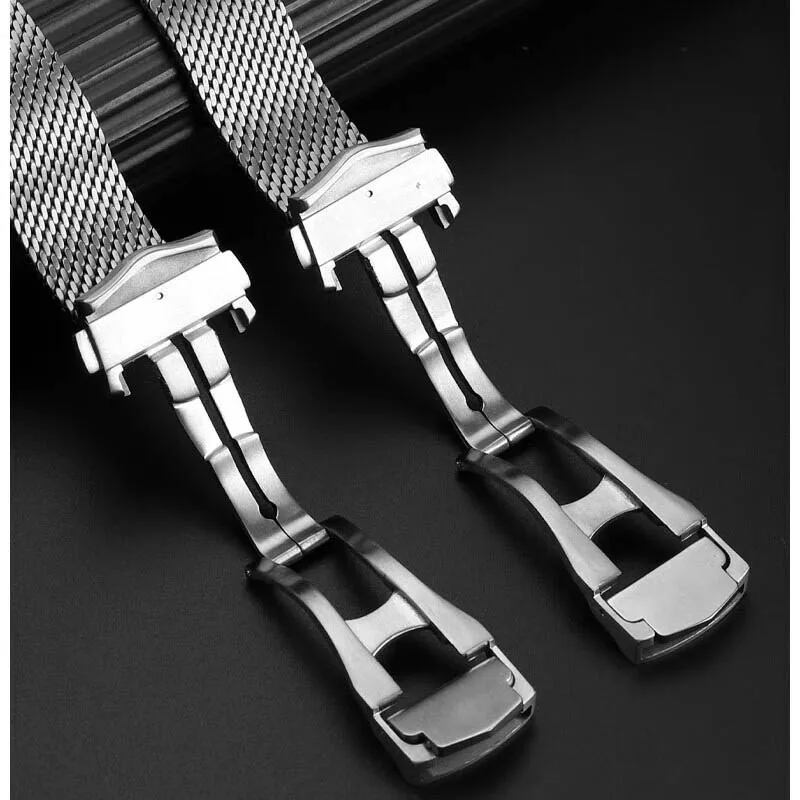 20mm High Quality Titanium metal Watchband Mesh Belt  for Omega Seamaster 003 Man Bracelet Titanium Strap for Omega 007 series