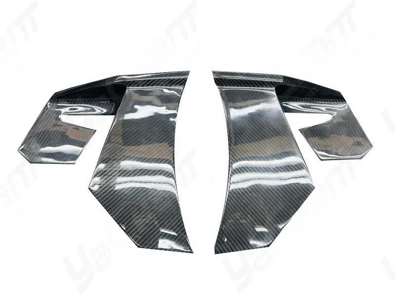 Alerones traseros estilo MWD de fibra de carbono seca DCF para coche (también compatibles con el difusor trasero OEM) para McLaren GT 2019-2022