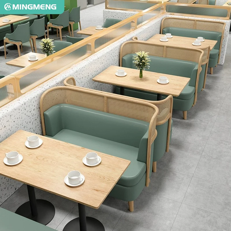 custom.2026 New Modern Wood Booth Tables Chairs Commercial Restaurants Villas Cafes Coffee Shops Apartments-Hot