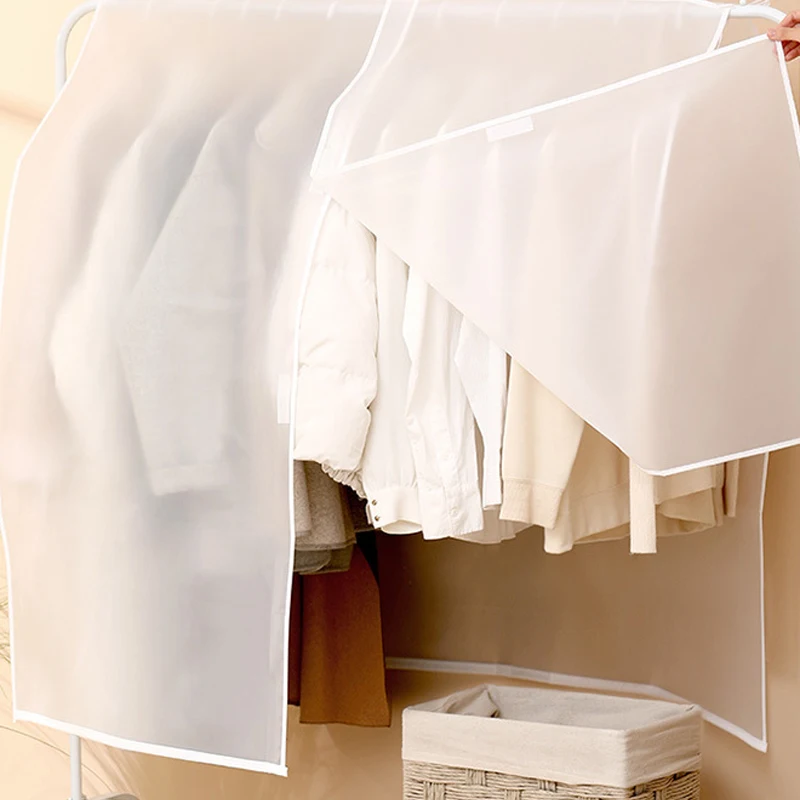 

3D Zipper Translucent Clear Hanging Garment Bag For Clothes Dress Wardrobe Suit Coat Dustproof Storage Case Organizer Cover