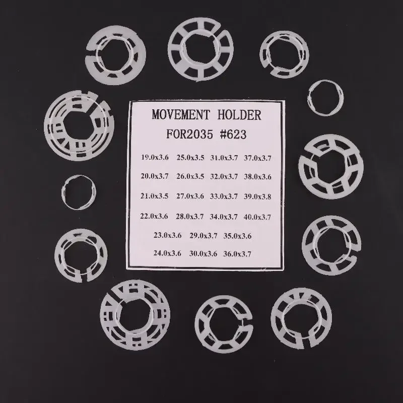 

19 мм-40 мм 22 шт. пластиковый стент для 2035 держатель механизма часов проставки кольцо чехол инструменты для ремонта колец