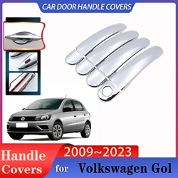 For Volkswagen VW Gol Voyage Saveiro 2009~2023 MK3 5U Car Door Handles Exterior Scratch Protective Decor Cover Car Accessories