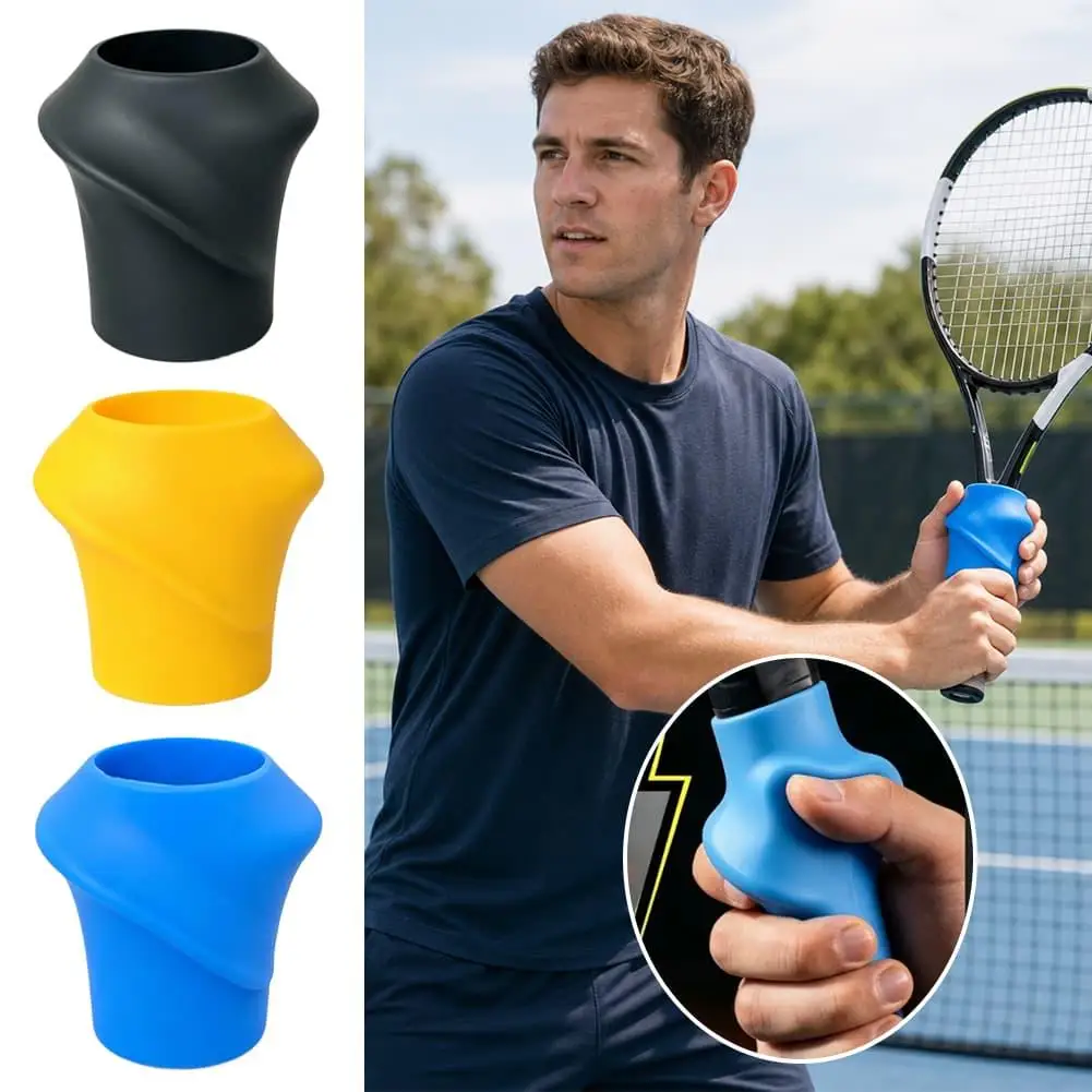 Silicone Tennis Racket Grip Correction Device Anti‑Slip Comfort Posture Trainer Portable Handle Grip Cover for Padel Squash
