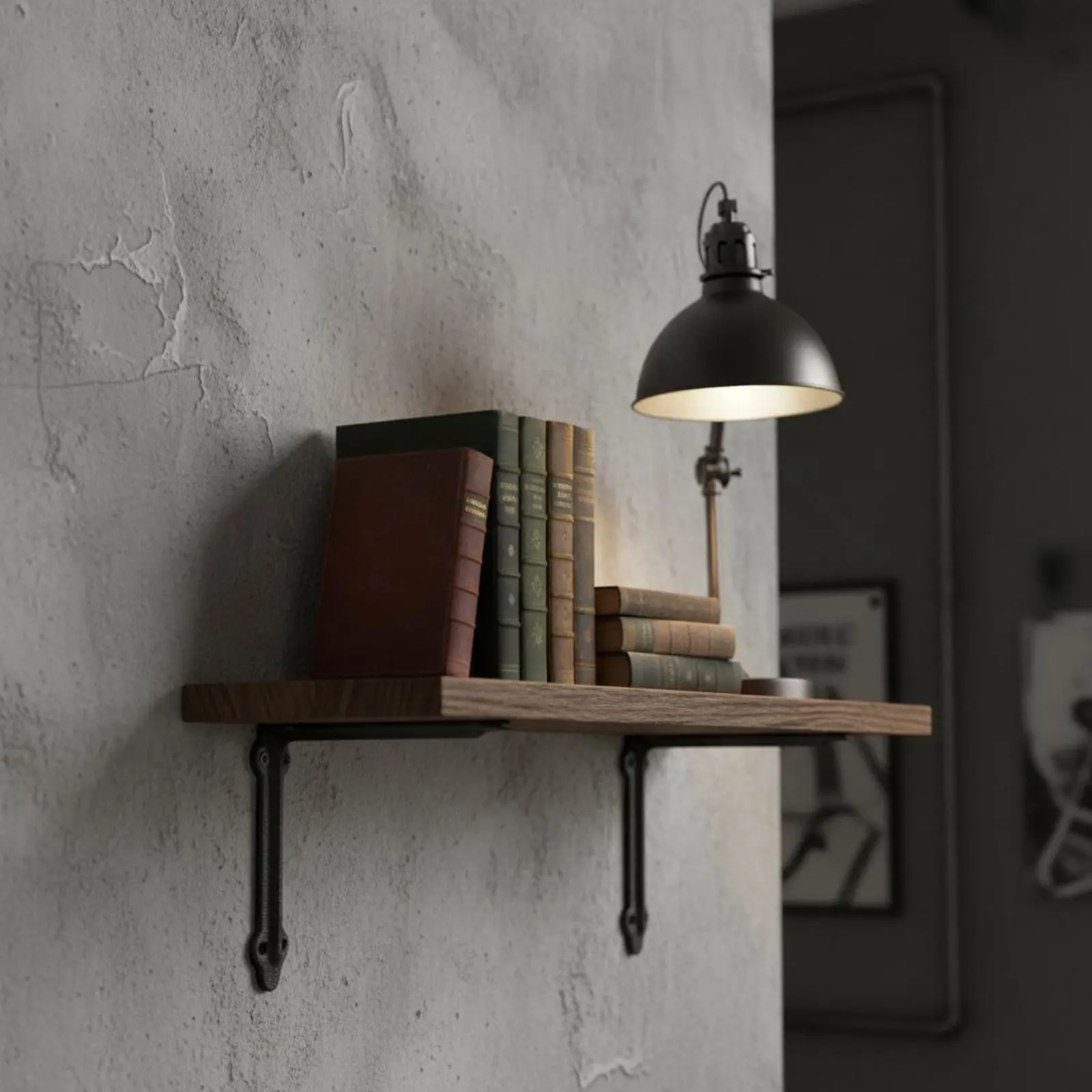 Iron Shelf Bracket L-Shaped Metal Support Vintage Shelf Support Ornate Wall Bracket Sturdy Duty for Garage Shelving in Kitchens