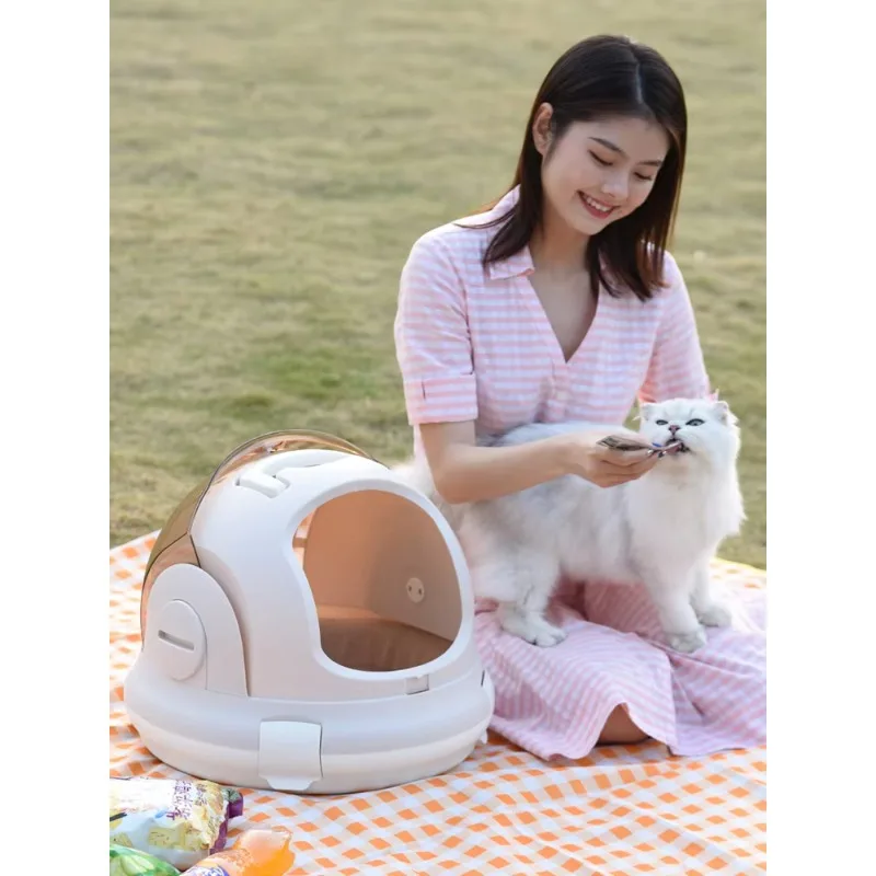 Pakeway 2026 New Astronaut Shaped Pet Carrier Cage Pet Travel Carrier Cat Transport Box view 4