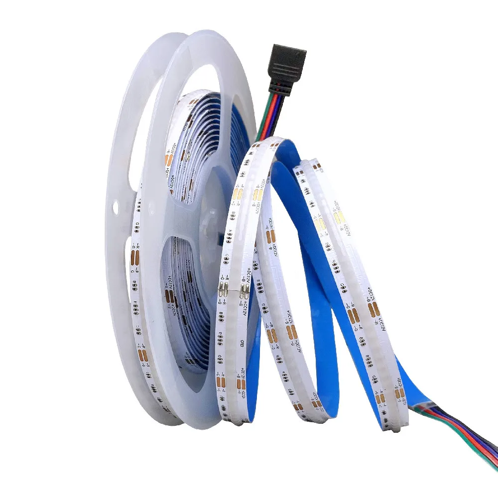 COB LED Strip Light 810/840 LEDs High Density Flexible FOB COB Led Lights RA90 RGB COB Linear Dimmable Lighting DC12V 24V 5m/lot