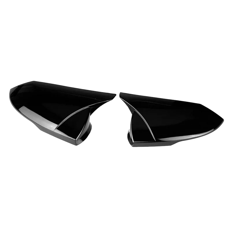 

1 Pair Side Door Rearview Mirror Cover Trim Shells Cap Glossy Black Horn ABS Automotive Supplies For Hyundai Elantra 2021 2022