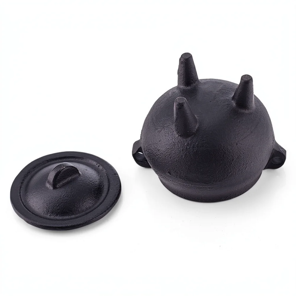 Sturdy Cast Iron Incense Burner Sage Smudge Pot Metal Holder For Yoga Meditation Home Relaxation Desktop Ornament Decor