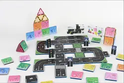 26pcs Magnetic Tiles ABCAlphabet Road Toppers Set Kids Building Blocks Toddles Learning Educational Magnetic blocks for children