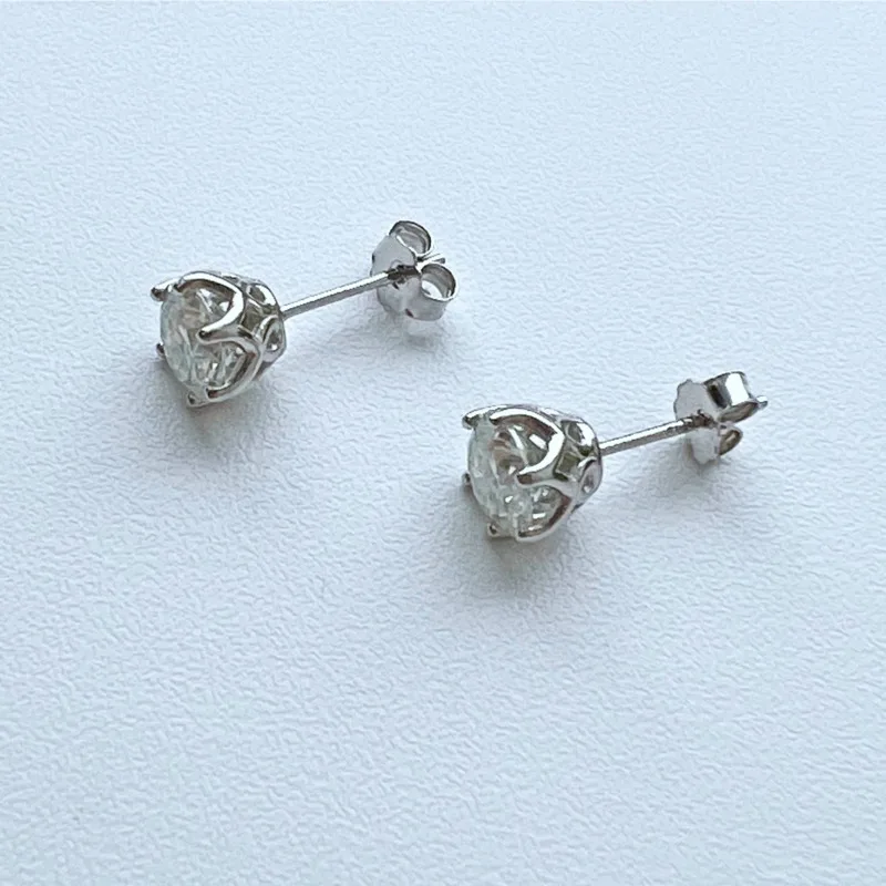JoyceJelly 1/2/4CT VVS D Farbe Moissanit Russische Cut 8H8A Labor Diamant Stud Ohrringe Für Frauen S925 Sterling silber Edlen Schmuck – Detail 22