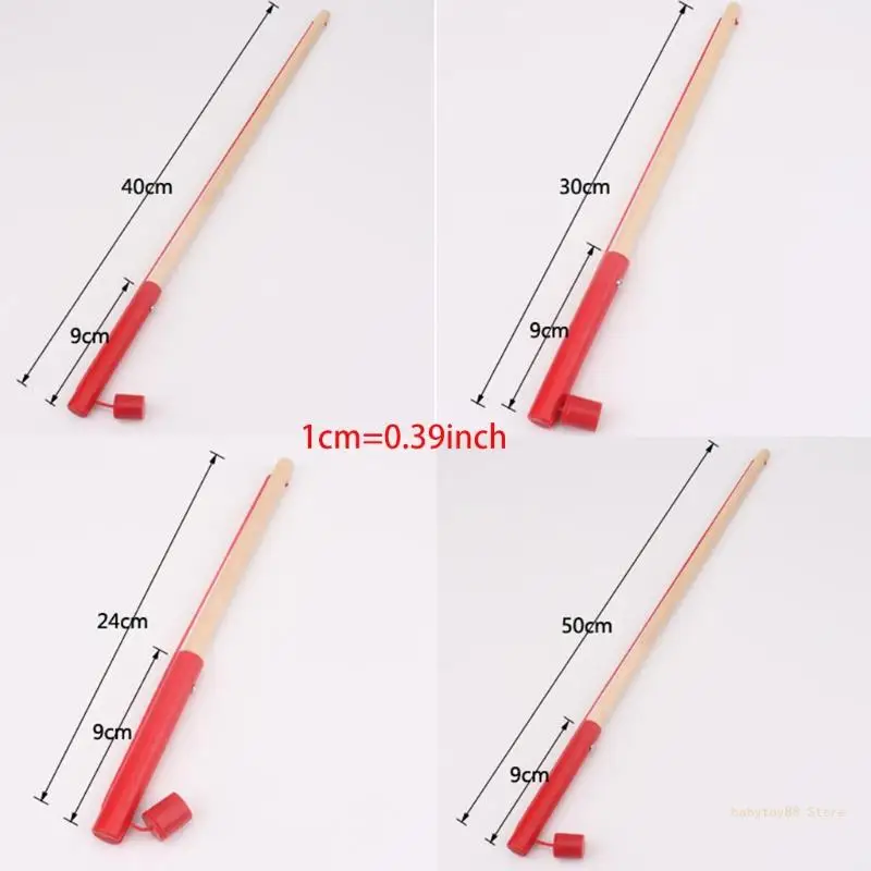 Y4UD لعبة الصيد المغناطيسية قضيب خشبي لحفلات ما قبل المدرسة هدية للتدريب على القدرة اليدوية