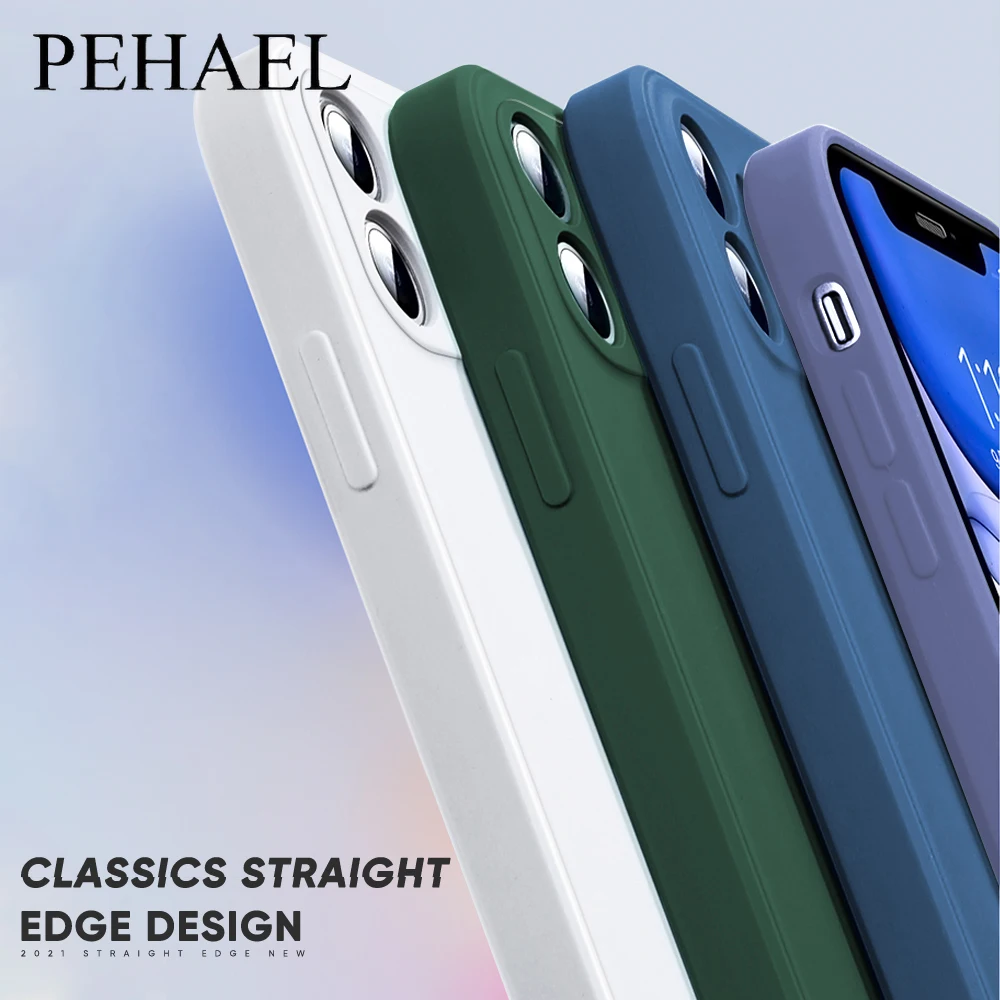 PEHAEL Liquid Silicone Phone Case for IPhone 15 14 13 12 Pro Max 11pro X XR XS 8 7 6S 6 5 S SE Protective Shell Protector Cover