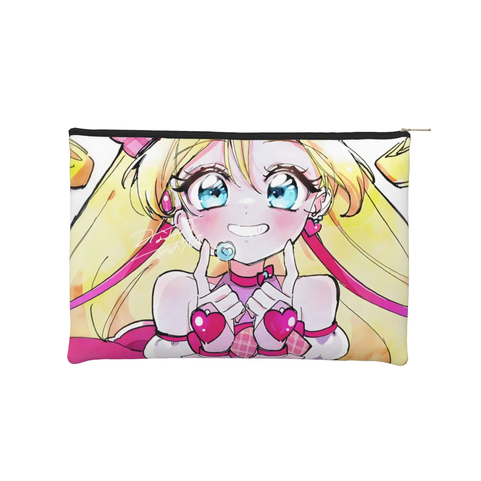 its bag Lightweight Cute pouch Pretty Cure Makeup Bag Anime Princess Toiletry Bag with Zipper Toiletry Organizer