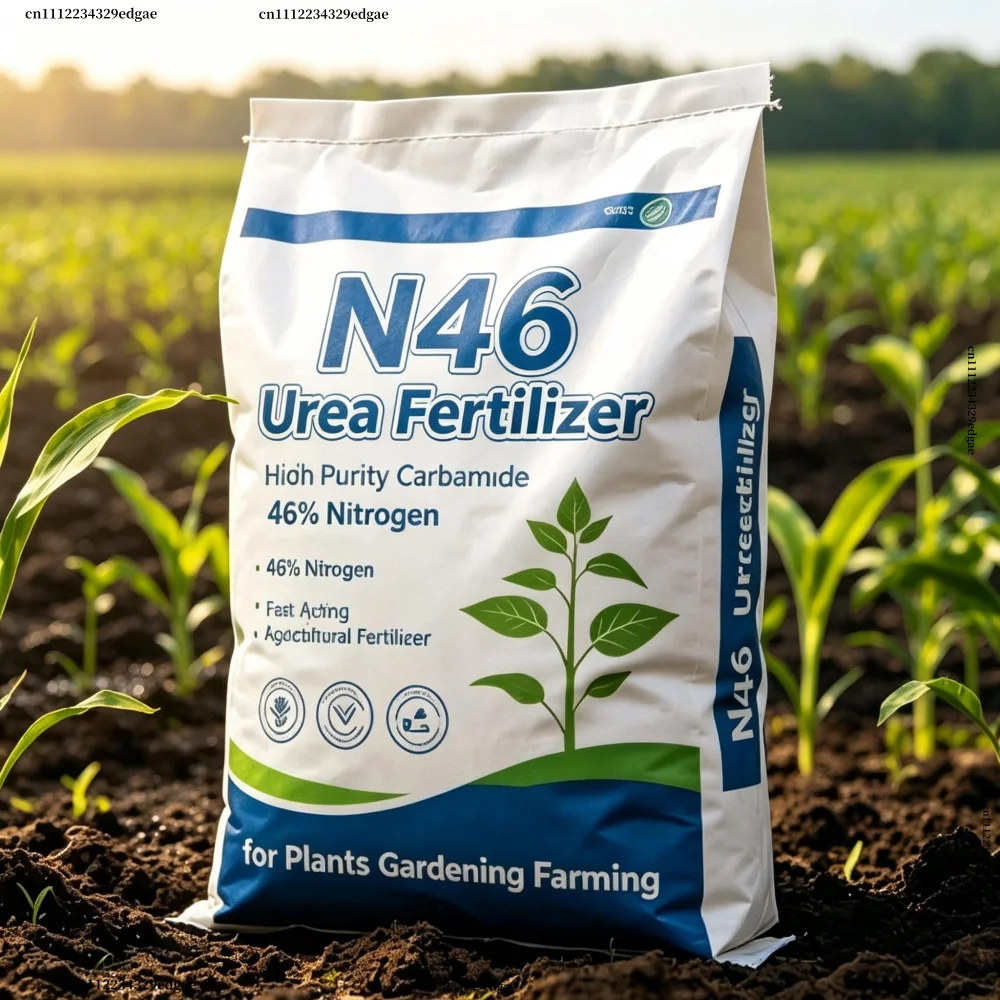 N46 Urea Fertilizer, High Purity Carbamide 46% Nitrogen Fast Acting Agricultural Fertilizer for Plants Gardening Farming