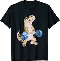 Funny Deadlift Weightlifting Reptile Leopard Gecko T-Shirt