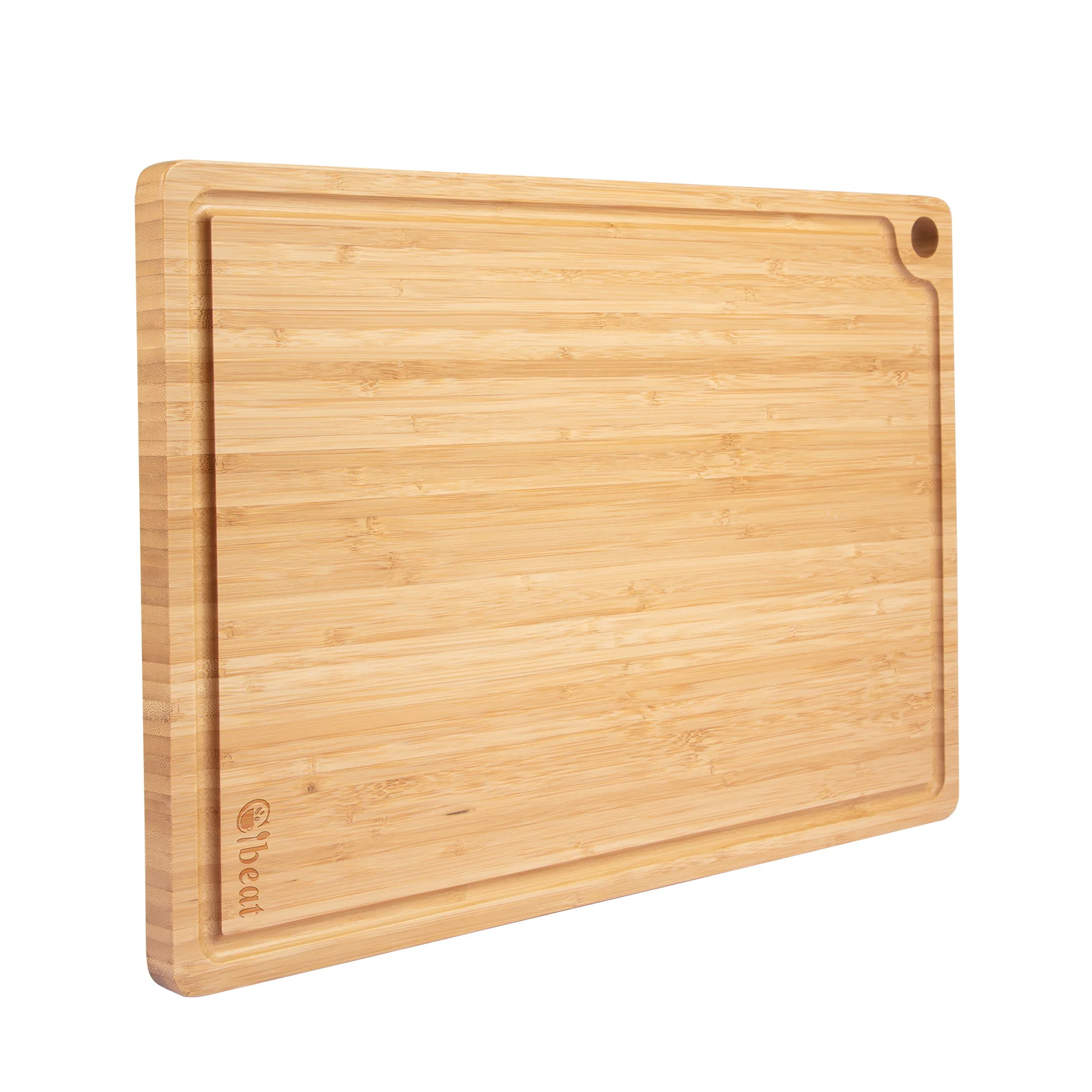 Large Bamboo Chopping Block Thick Cutting Board With Juice Groove Have Hole Eco-friendly Charcuterie Board Kitchen Tools