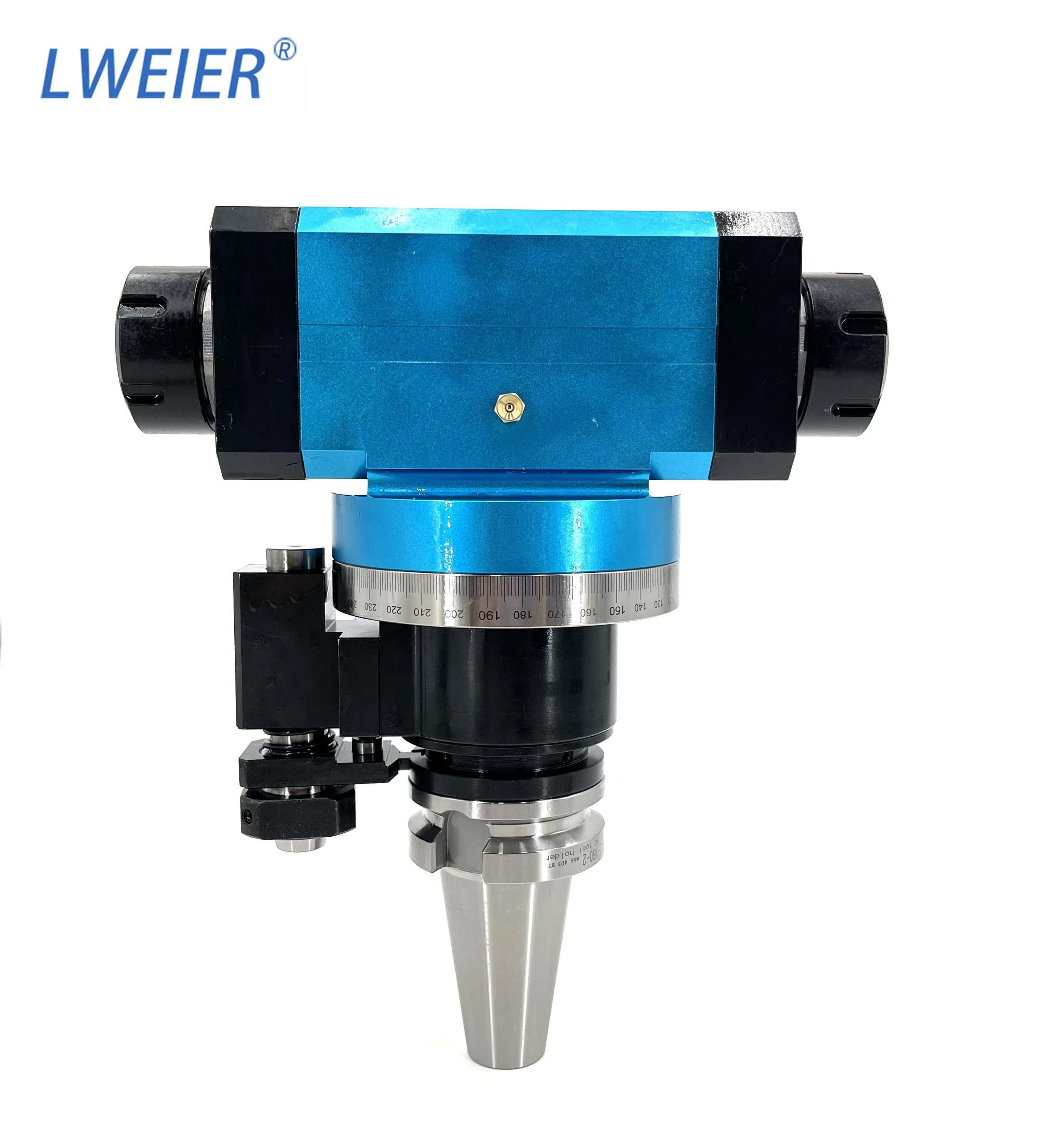 CNC Machining Center Dual  Angle Head Bidirectional Output Side Milling  BT40 BT50-90 Degree Right Angle Milling