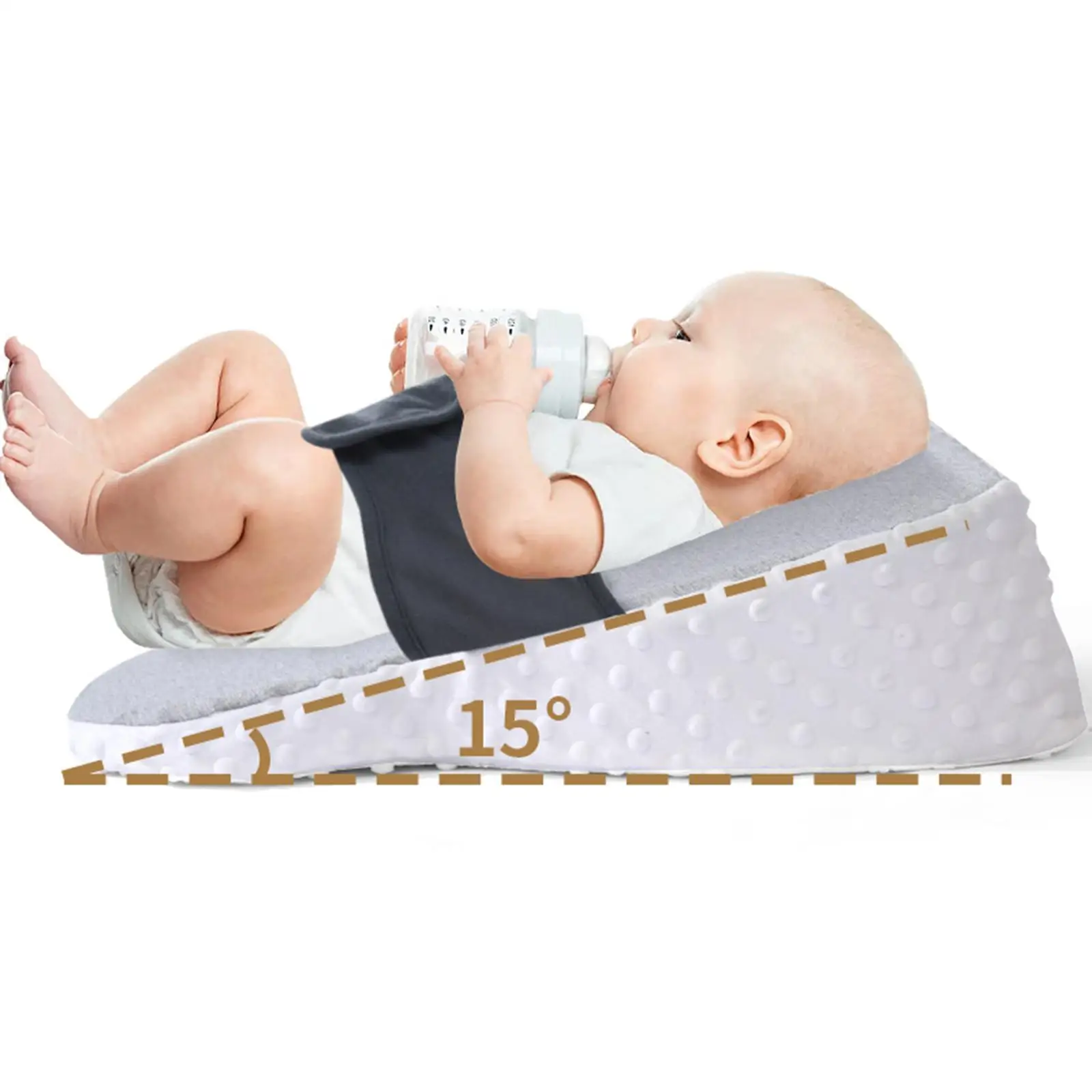 Baby Wedge Breastfeeding Pillow Removable Washable Multifunction AntiSlip Comfortable Newborn Feeding Support Pillow for Travel