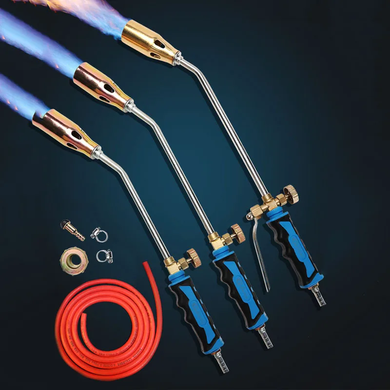 Torche à gaz à Double interrupteur réglable, Type 30/35/50, flamme Butane, outil de soudage pour brûler les poils d'animaux, 1300 ℃ Utilisation domestique à haute température