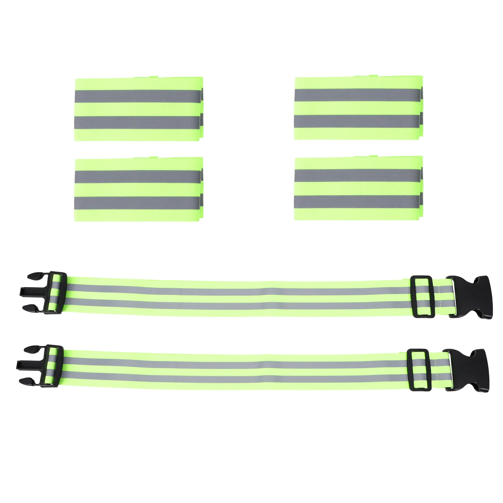 1Set Reflective Safety Belt Adjustable Elastic Night Running Cycling Walking High Visibility Reflective Wristbands for Policeman