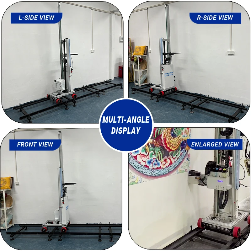 BK-UP1400L Large 3D Wall Printer Double DX7 Print Heads Surface tracking CMYKW 5 UV Ink White Brick wall Ceramic Tile Apply