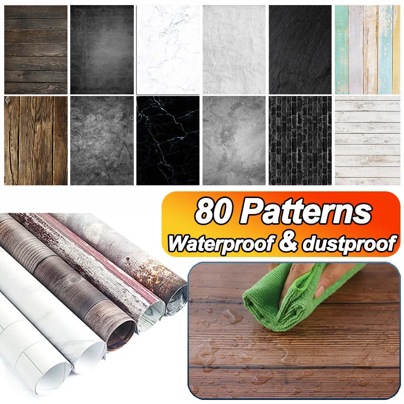 Wood Grain Photography Backdrops 54x87cm Photo Studio Waterproof Background Props Marble Grain Photographic Wallpaper Decoration