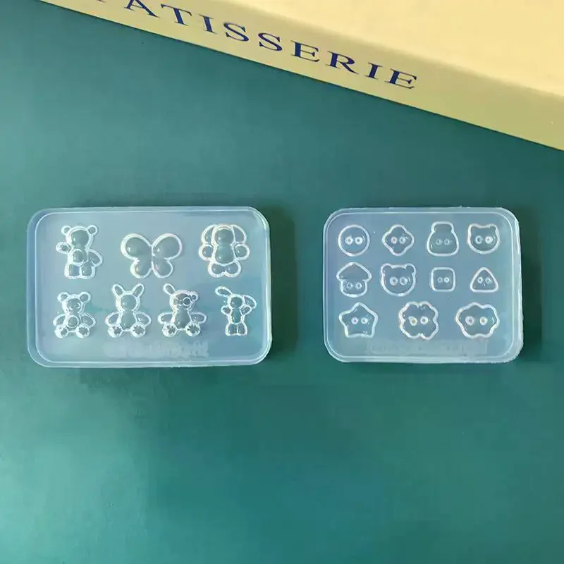 1/2Pcs New-style Nail Art Button Mold For Hand-applied Nail Decorations, Featuring Zoo Animals Such As Bears And Rabbits.