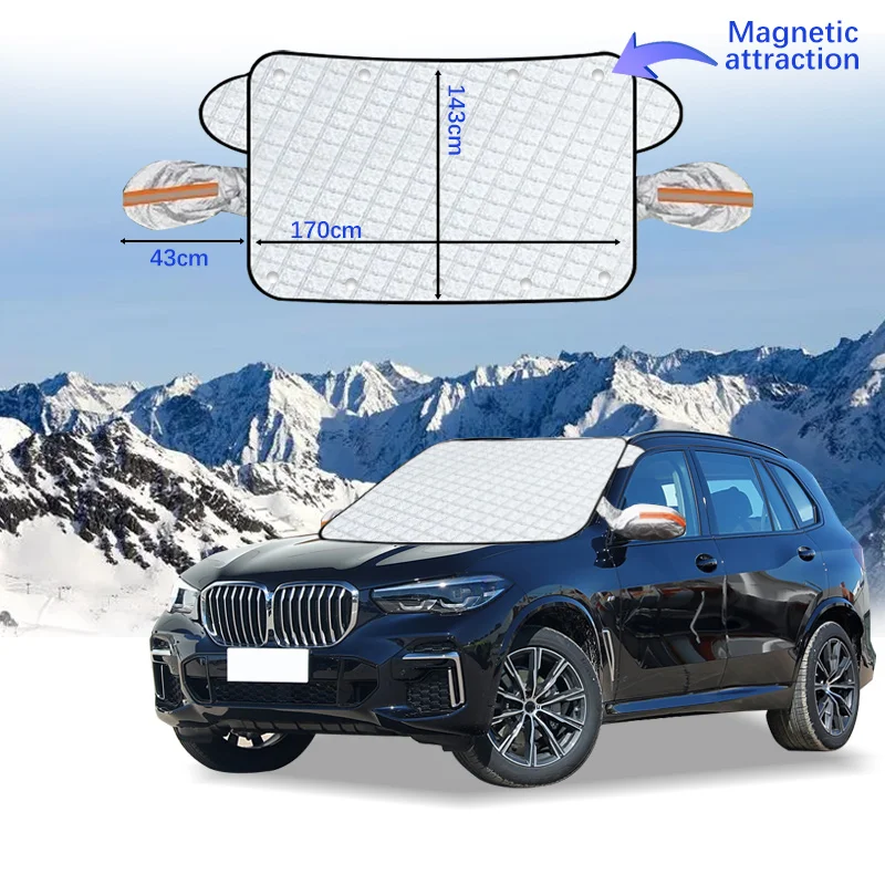 Magnetic Car Windshield Snow Cover Winter Ice-Frost Guard Sun Shade Protector For BMW X5 2022-2023 Exterior Accessories