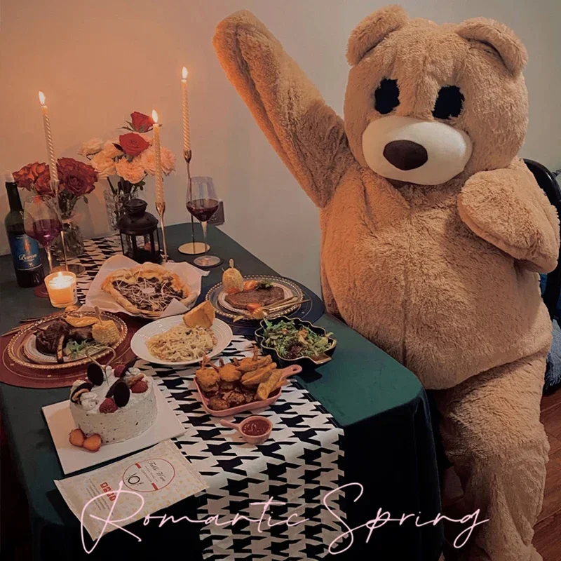 Индивидуальный костюм Медведя Талисмана Танцующий медведь мультяшный кукольный костюм плюшевый медведь смешной медведь для Хэллоуина