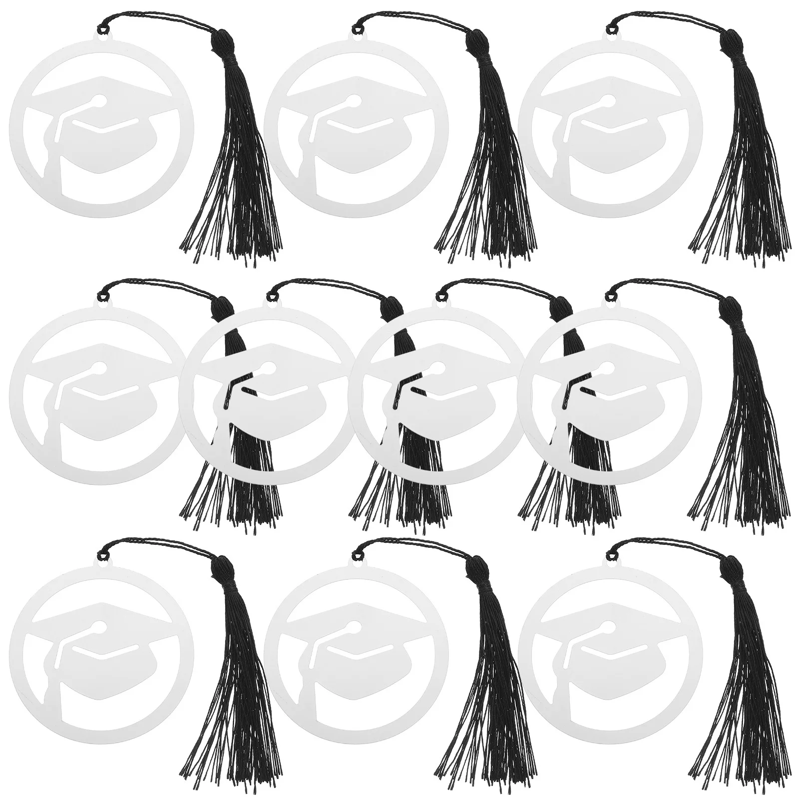 10pcs Doctoral Cap Bookmarks Metal Graduation Bookmark For Teacher'S Day Gift Student Reading Marker Small Book Page Holder