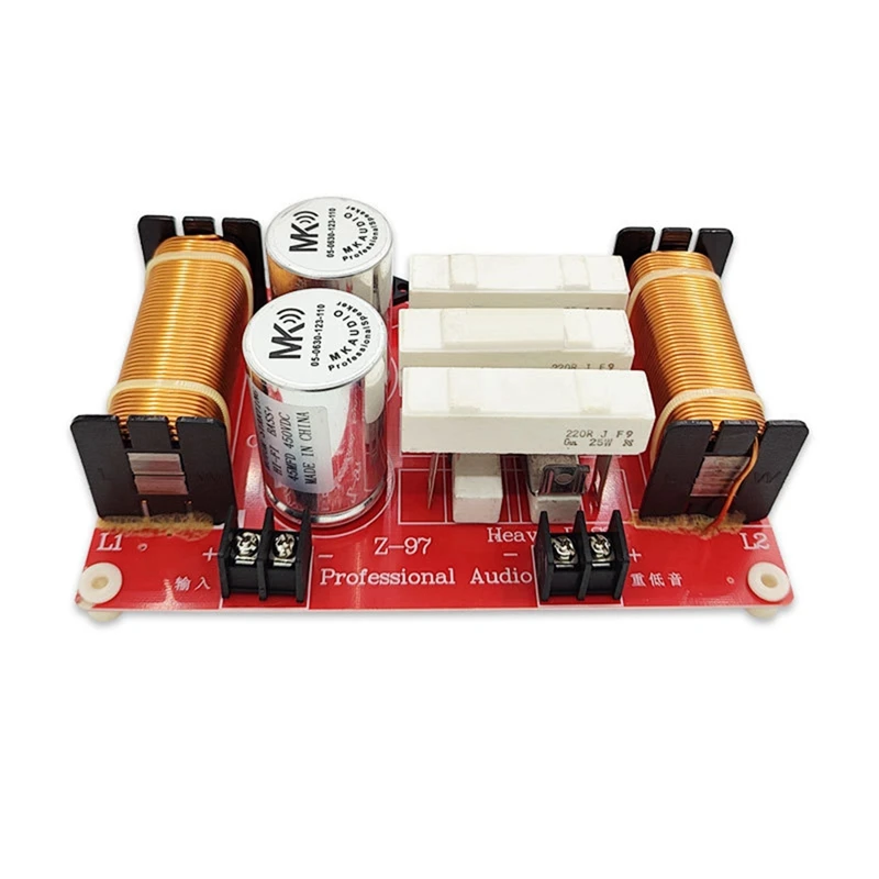 1 Piece 550W Heavy Bass Speaker Frequency Divider Red PCB Hifi DIY Car Audio Crossover Filter