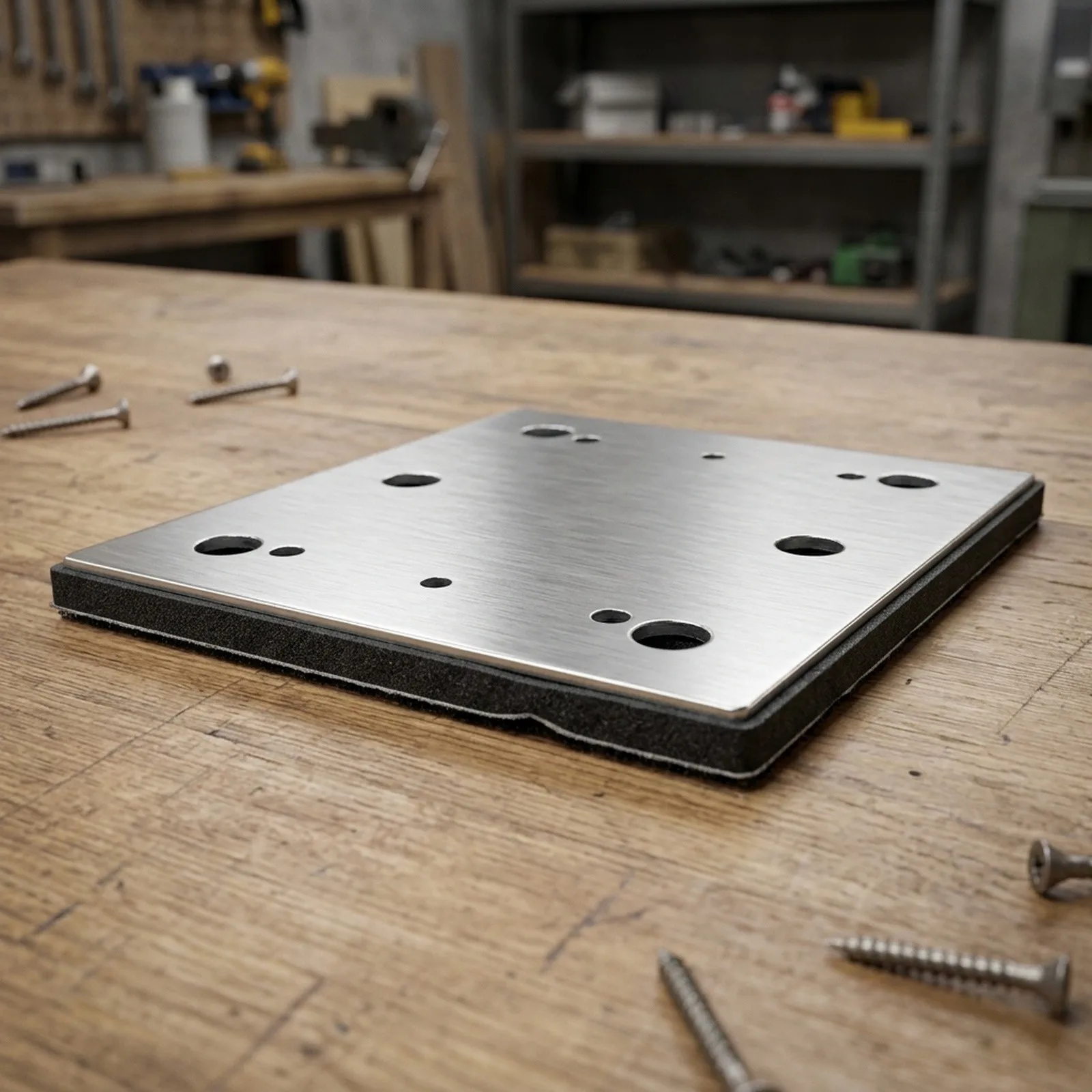 Pratical Nice Portable Power Tool Workshop Equipment Sander Pad Backing Plate Square 1/4 Sheet 100*110mm Pratical