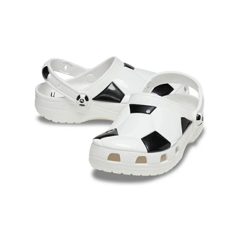

Couple Outdoor Casual Football Elements Cute Summer Sandals New Style Hole Slippers Comfortable Breathable For Adults