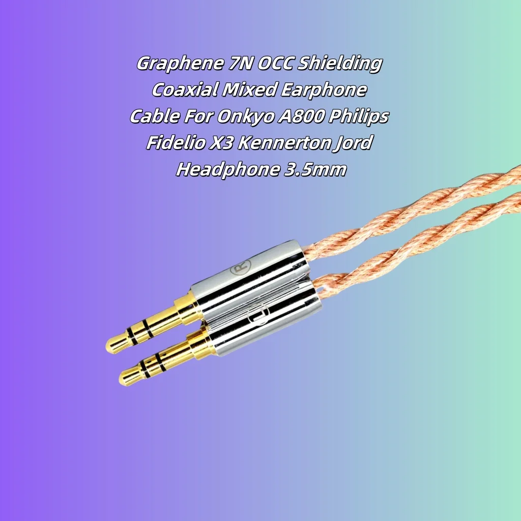 Графеновый 7N OCC экранирующий коаксиальный смешанный кабель для наушников Onkyo A800 Philips Fidelio X3 Kennerton Jord 3,5 мм 7776