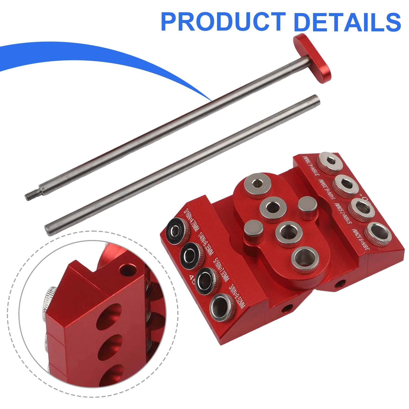 

Регулируемый угловой направляющий упор для дрели из алюминиевого сплава для работ по дереву