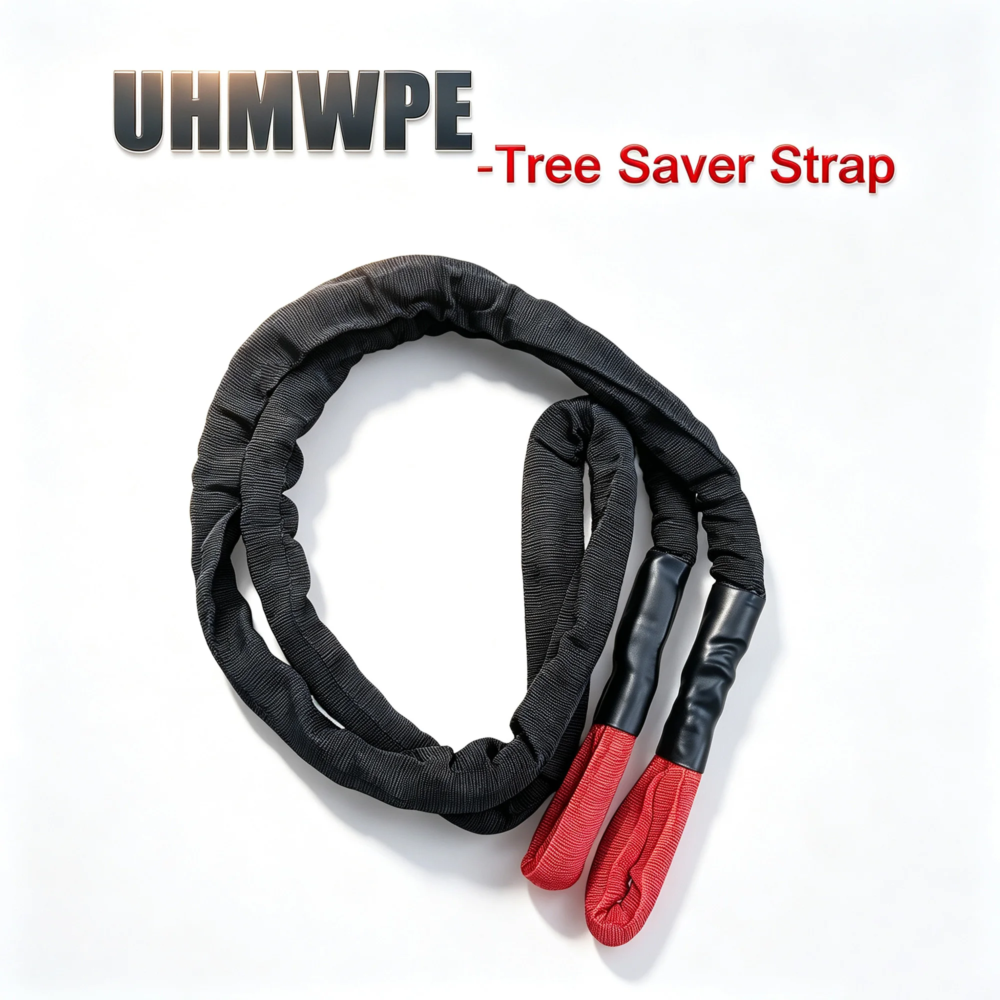 UHMWPE Tree Saver Strap Heavy Duty Reinforced Loop Webbing Winch Strap Tree Protection Strap For ATV UTV Offroad