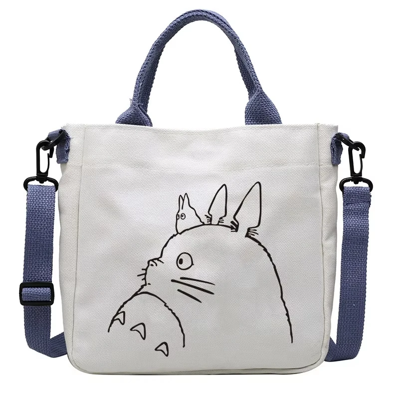 

Cartoon Totoro Canvas Bag Boys Girl Simple Light Handbag Women Tote Bags Cute Cartoon Anime Crossbody Shoulder Packet Gift