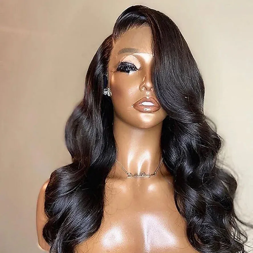 Lace Medium Length Body Wave Swiss Lace Front Human Hair Wigs With Baby Hair (13x4 lace 8-30inch)