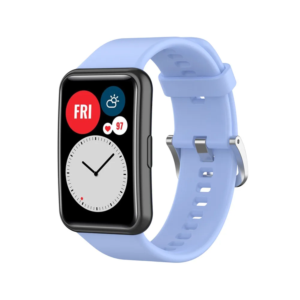 BEHUA Buntes Silikonarmband für Huawei Watch Fit Original Smartwatch-Zubehör, Handgelenksband mit Werkzeug, einfache Anpassung – Detail 24