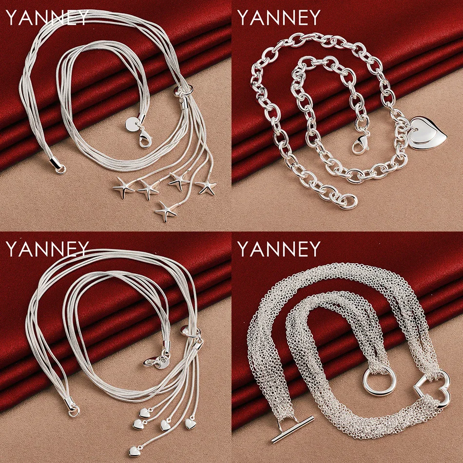 

Charm 925 Sterling Silver Exquisite Starfish Heart Shape Necklace Women's Accessories Charm Jewelry Gift Wedding