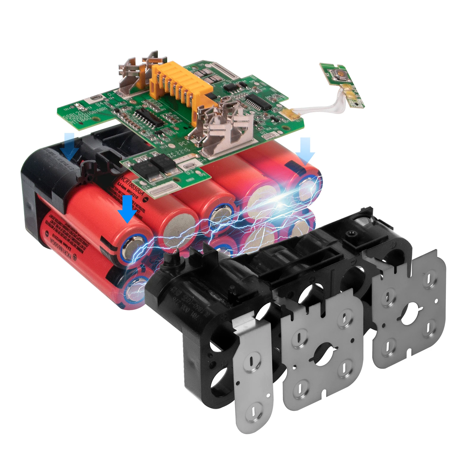 Чехол для аккумулятора, 10 ячеек, замена с печатной платой для Makita 18 В BL1830 BL1840 BL1850B-2 BL1845 4 Ач-5 Ач-6 Ач, пластиковый корпус