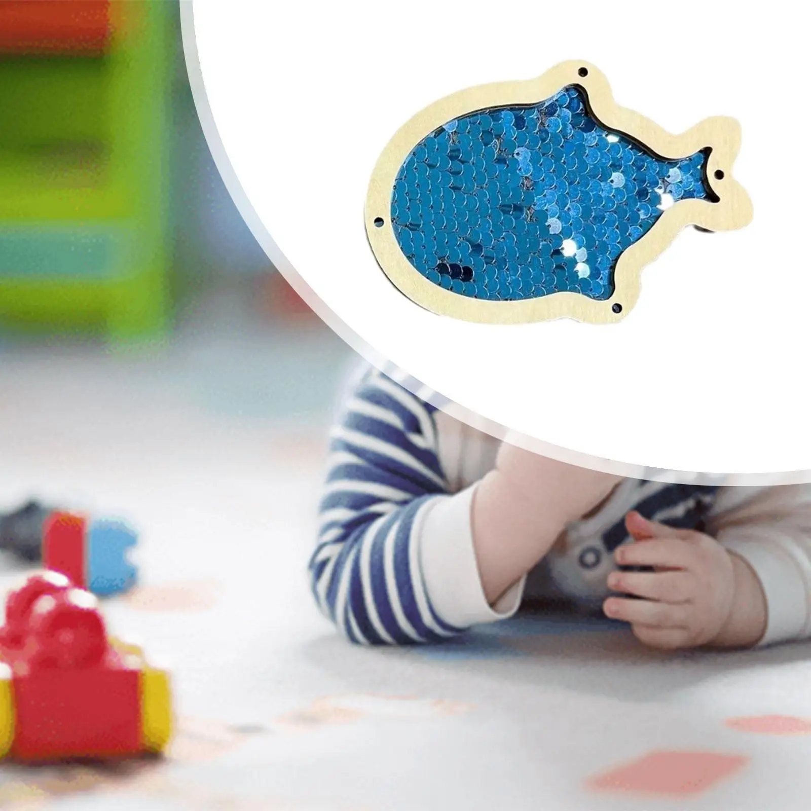 3xDIY occupé conseil partie poisson paillettes début jouet éducatif pour enfants cadeau d'anniversaire jaune