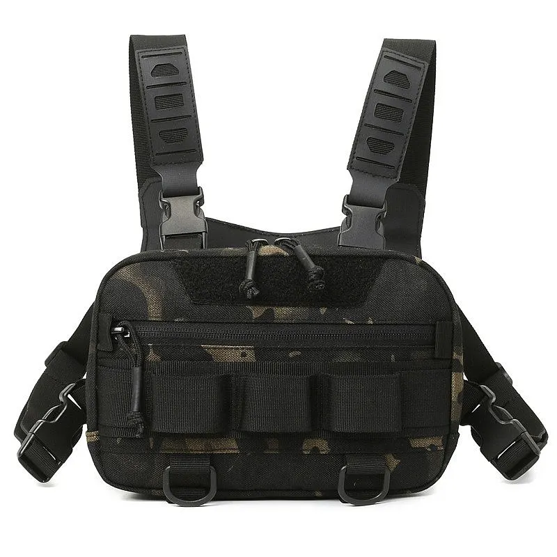 Fishing Chest Bag Men's Tactical Bags Waterproof Molle Nylon Climbing Camping Backpacks Outdoor Travel Vest Backpack Fanny Pack